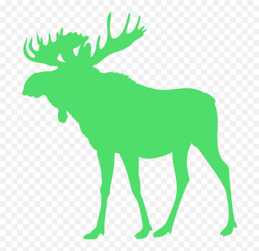 Moose Deer Silhouette - Free Vector Silhouettes Creazilla Moose Silhouette Vector Free Png,Moose Silhouette Png