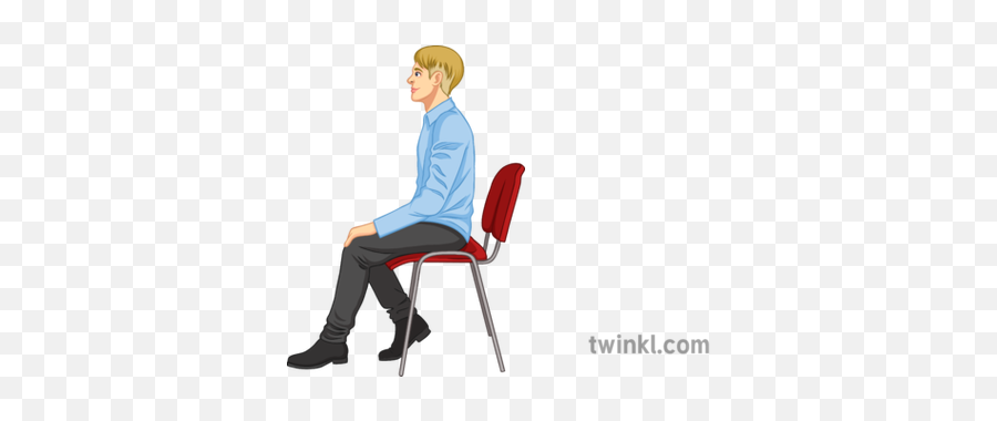 Sitting - Twinkl Sitting Png,Person Sitting In Chair Png