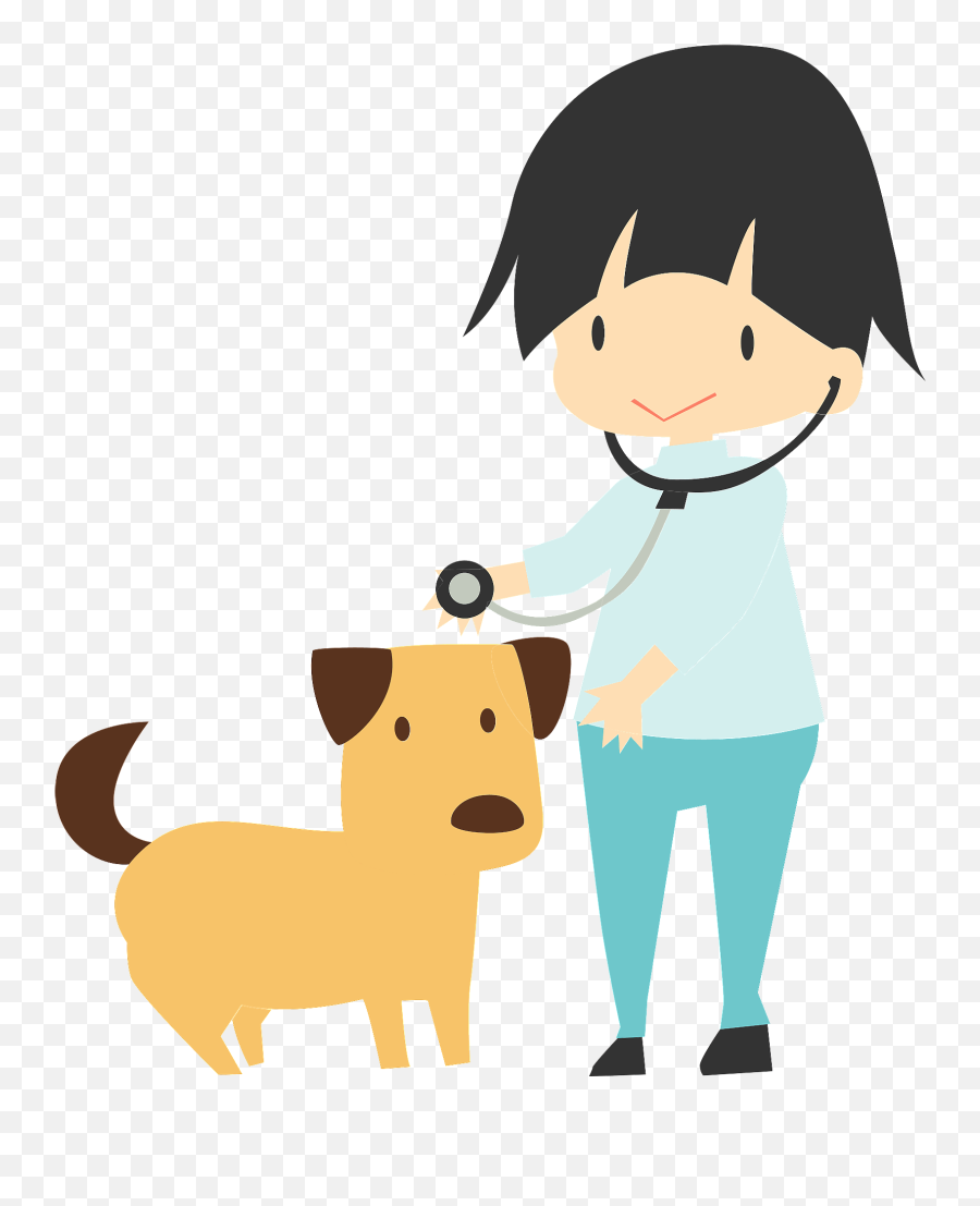 Veterinarian Checking A Dog Clipart Free Download Png