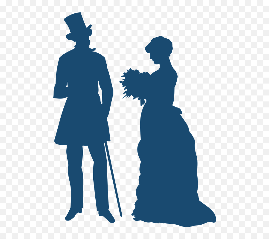 Gentleman Lady Victorian - Old Fashioned Man Silhouette Png,Gentleman Png