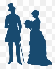 Gentleman Lady Victorian - Old Fashioned Man Silhouette Png,Gentleman Png