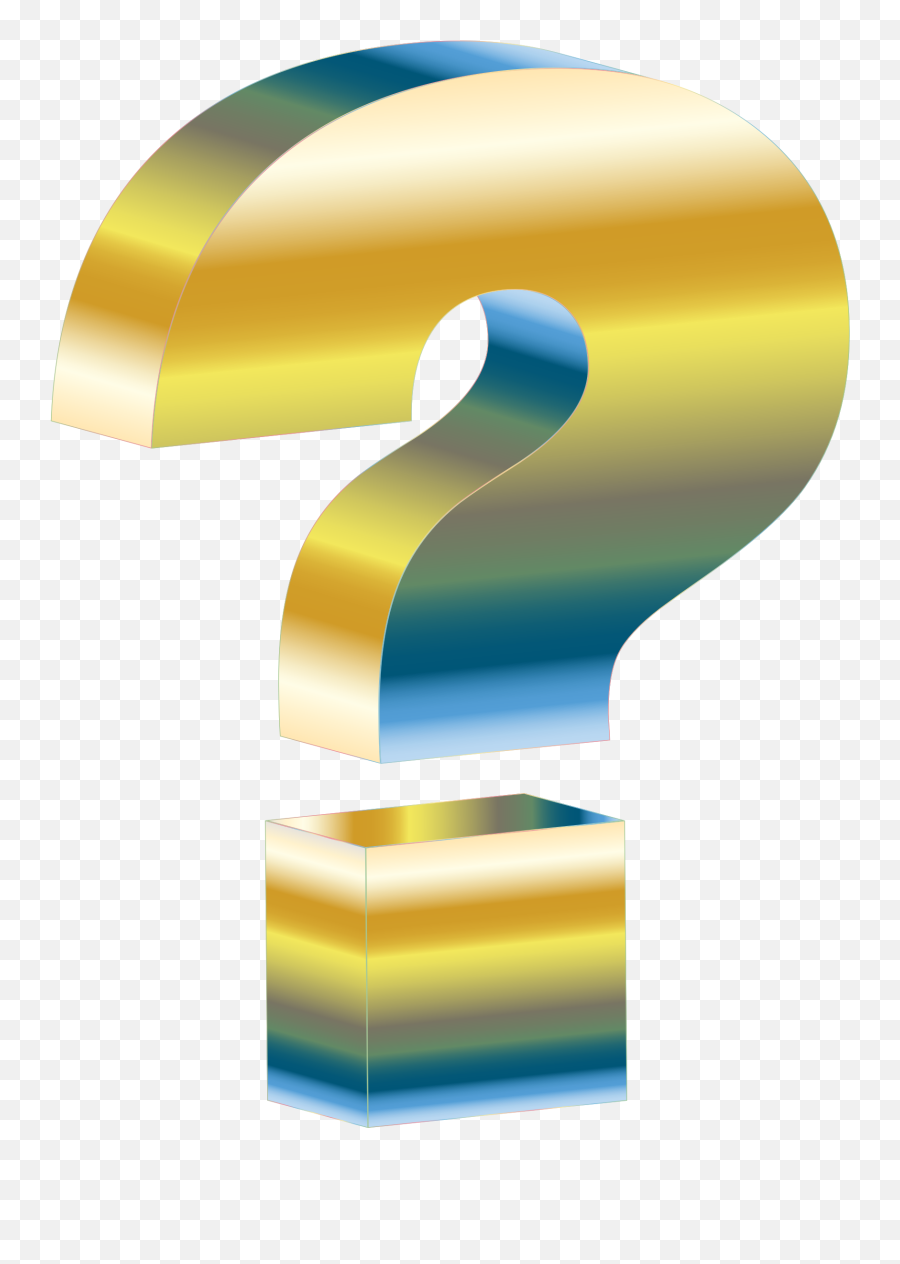 Clipart Harmonic Rainbow 3d Question Mark - Cool 3d Question Big 3d Question Mark Png,Transparent Question Mark