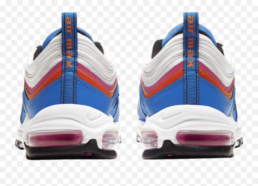 Nike Air Max 97 White Red Pink Blue Cw6992 - 100 Release Date Air Max 97 Blue Orange Pink Png,Nike Air Max 97 Transparent