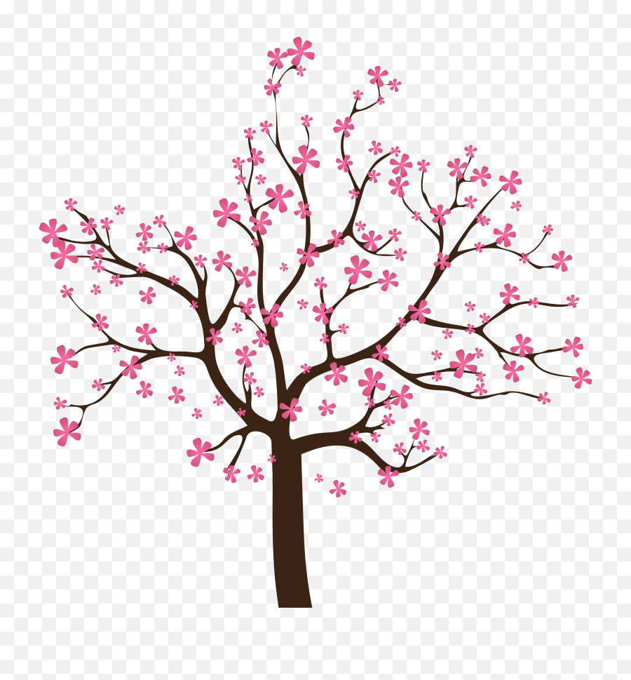 Library Of Cherry Blossom Tree Clipart - Transparent Background Cherry Blossom Tree Clipart Png,Cherry Blossom Branch Png