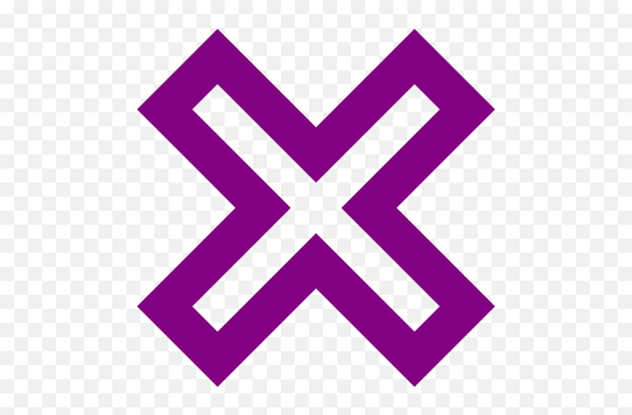 Purple X Mark 2 Icon - Free Purple X Mark Icons Red X Mark Gif Png,X Mark Png