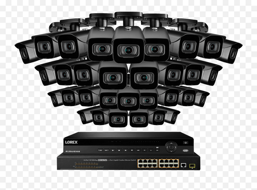 4k Ultra Hd Ip Nvr System With 32 Weatherproof 8mp - Lorex Png,Dvd Combo Icon