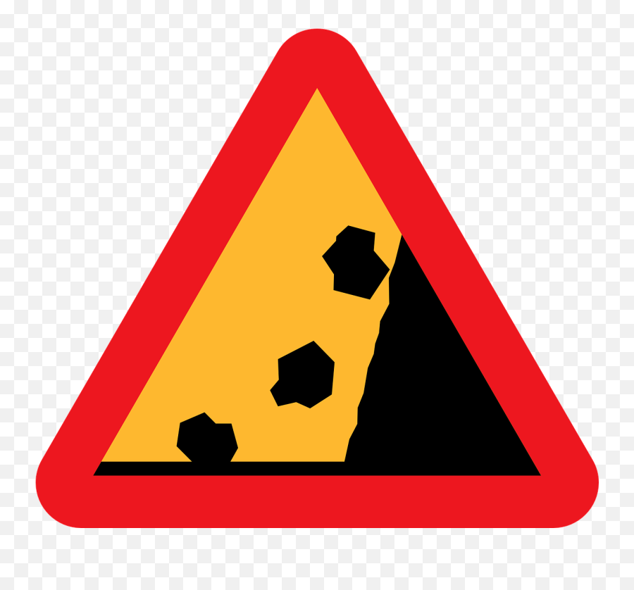 Falling Rocks Stones Loose - Free Vector Graphic On Pixabay Falling Rocks Sign Png,Falling Icon