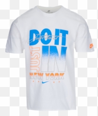 White Blue Nike Shirtroyaltechsystemscoin - T Shirt Blue And Orange Nike png