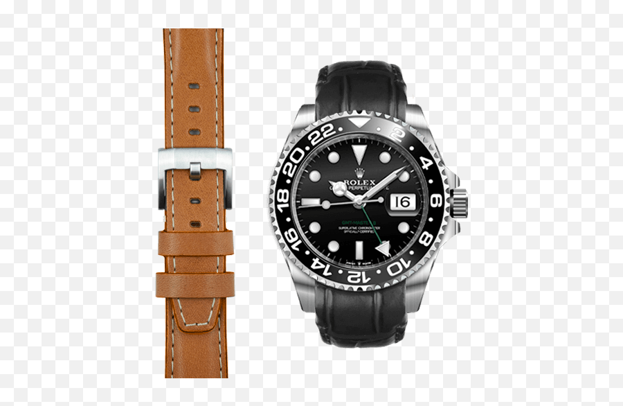 Leather - Everest Horology Products Rolex Gmt Rubber Strap Png,Icon Retro Daytona Leather Jacket
