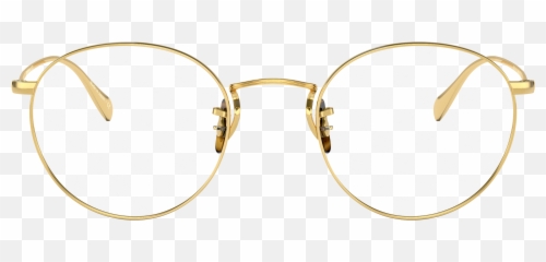 Oliver Coleridge Solid Gold Eyeglasses In 18k Yellow - Full Rim png