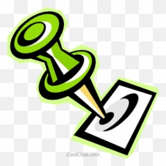 Thumbtack Message Royalty Free Vector Clip Art Illustration Png