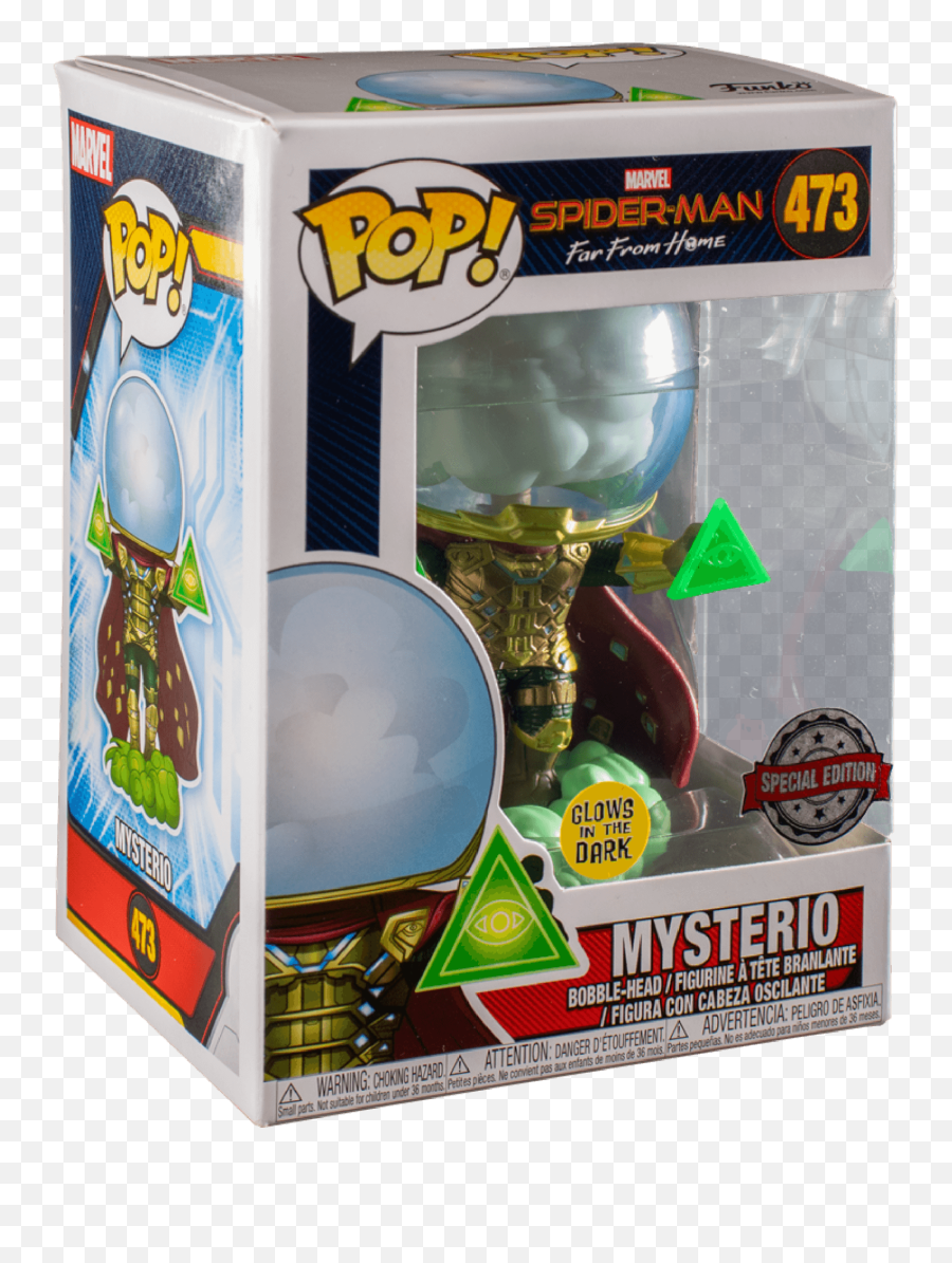 Marvel - Spider Man Far From Home Mysterio Glow Pop Vinyl 473 Rs Mysterio Pop Png,Mysterio Png