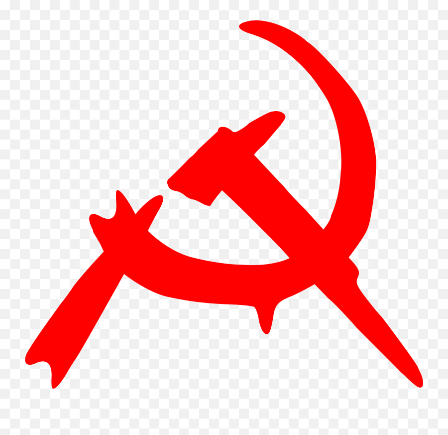 Red Hammer And Sickle Stencil Clipart - Hammer And Sickle Graffiti Png,Hammer And Sickle Transparent Background