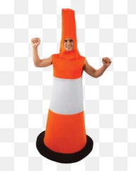 Mens Orange Traffic Cone Road Novelty Stag Night Fancy Dress Costume - Traffic Cone Costume Png,Traffic Cone Png