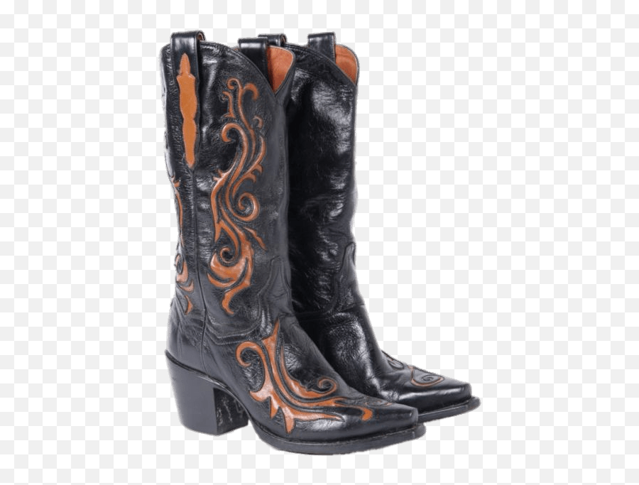Black And Brown Vintage Cowboy Boots - Cowboy Boot Png,Cowboy Boots Png