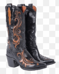 Black And Brown Vintage Cowboy Boots - Cowboy Boot Png,Cowboy Boots Png