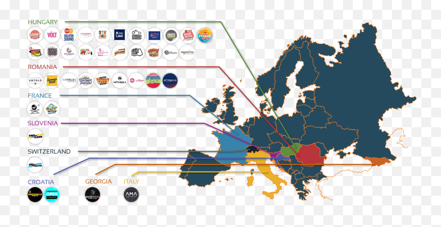Festipay Cashless Payment Solutions In Europe Map - Festipay Europe Map Vector Png,Europe Map Png