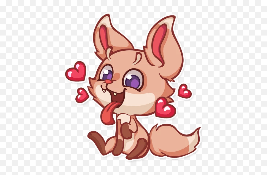 The Fennec Foxu201d Stickers Set For Telegram - Fennec Fox Stickers Telegram Png,Fennec Fox Png