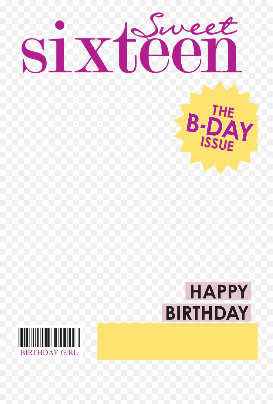 Sweet 16 Magazine Cover - Birthday Card Free Greetings Helix Png,Sweet 16 Png
