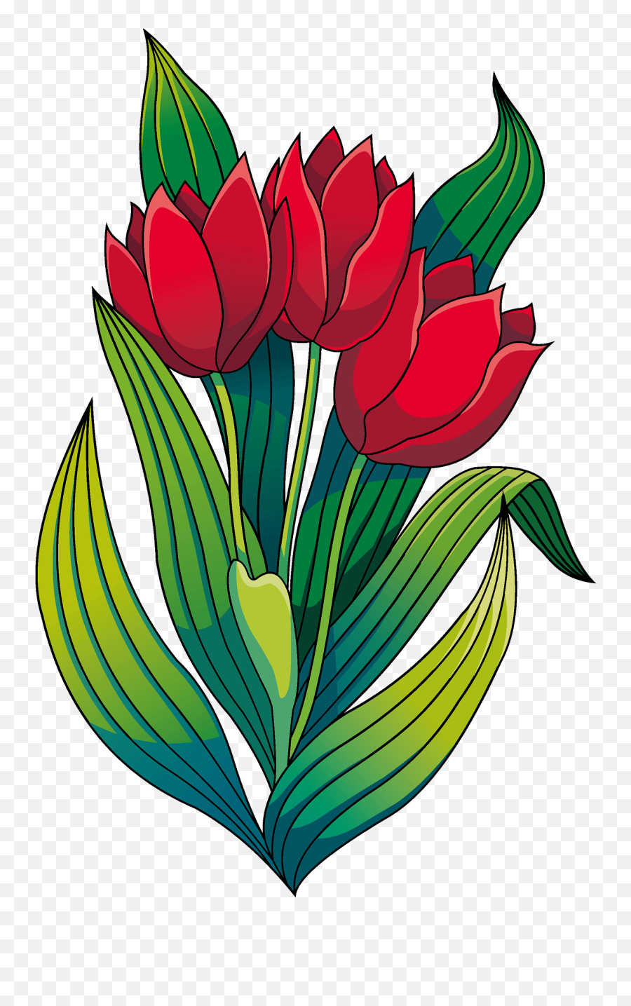 Tulips Clipart Free Download Transparent Png Creazilla - Floral,Tulips Png