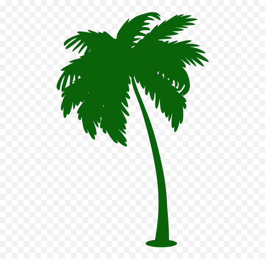 Palm Tree Silhouette - Free Vector Silhouettes Creazilla Palm Tree Silhouette Green Png,Trees Silhouette Png