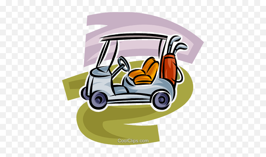 Electric Golf Cart Royalty Free Vector Clip Art Illustration - Golf Cart Clip Art Png,Golf Cart Png