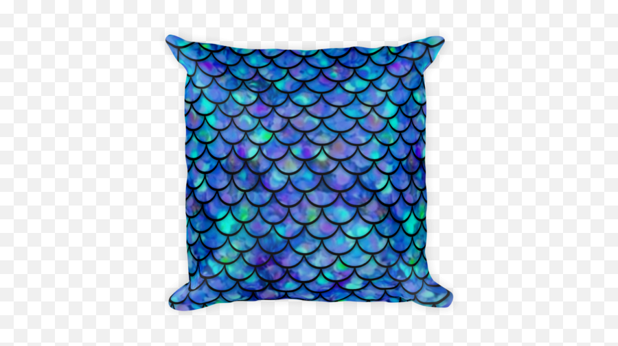 Download Hd Indigo Blue Mermaid Fish Scales Pillow - Mermaid Portable Network Graphics Png,Fish Scales Png