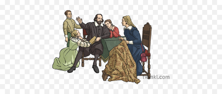 Shakespeare Family Illustration - Twinkl Sharing Png,Shakespeare Png
