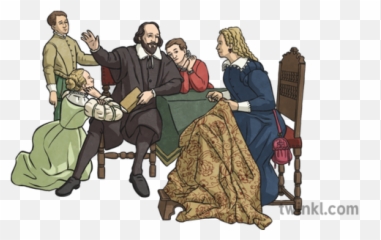 Shakespeare Family Illustration - Twinkl Sharing Png,Shakespeare Png