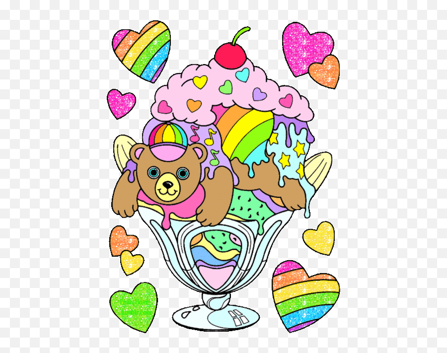 Top Lisa Frank Stickers For Android - Gif Cute Ice Cream Png,Lisa Frank Png
