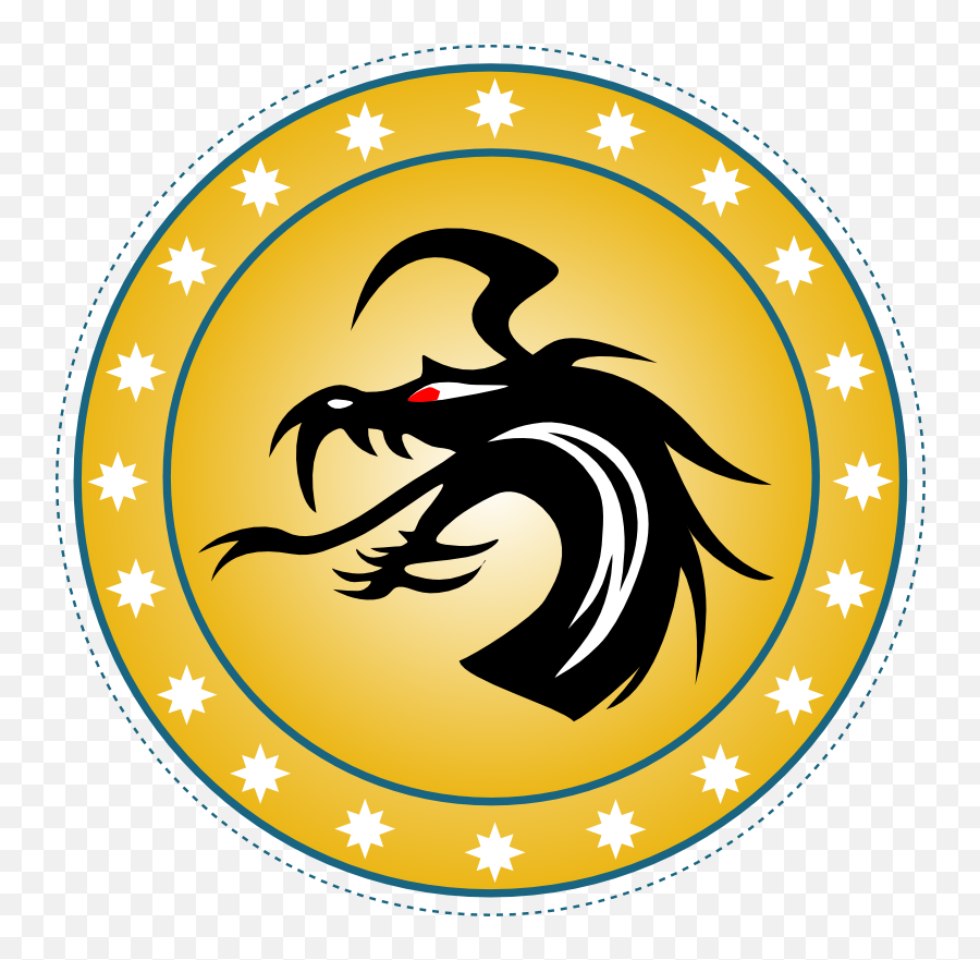 Clipart - Chip Dragon Gold Round Dragon Icon Shower Transparent Circle Dragon Logo Png,Dragon Icon Png