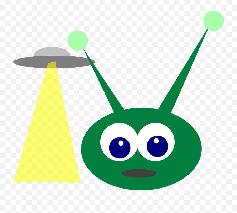Green Alien Ship - Alien With Attena Png,Ufo Beam Png
