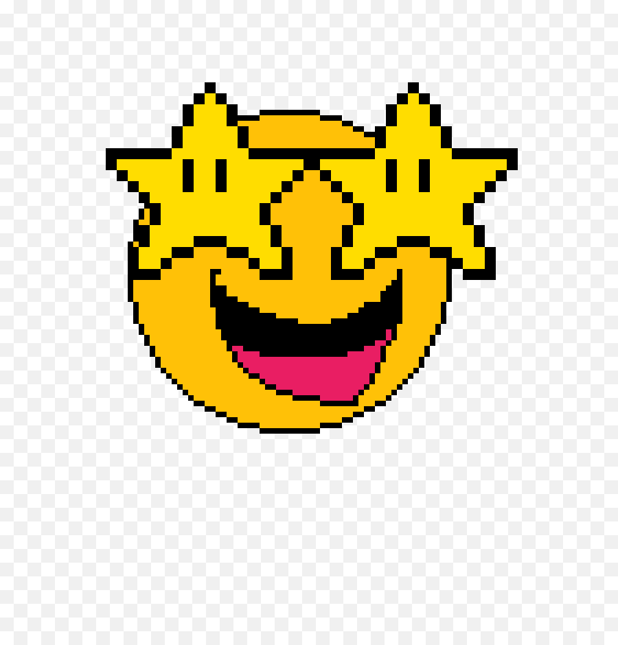 Download The Grinning Star Emoji - Pixel Art Circle Png Pixel Art Mario Star,Star Emoji Transparent