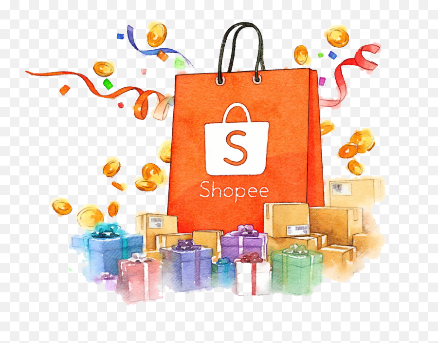 Shopee Logo Png Clipart - Shopping Shopee,Shopee Logo