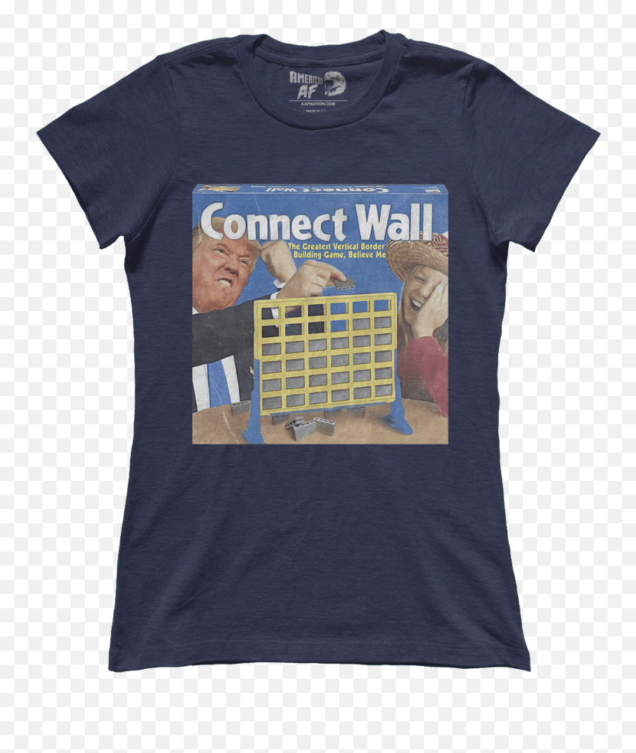 Trump Connect Wall Ladies American Af - Aaf Nation Short Sleeve Png,Trump Wall Transparent