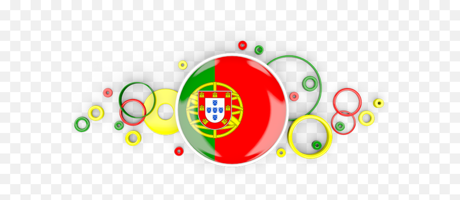 Circle Background Illustration Of Flag Portugal - Portugal Flag Png,Transparent Background Circle