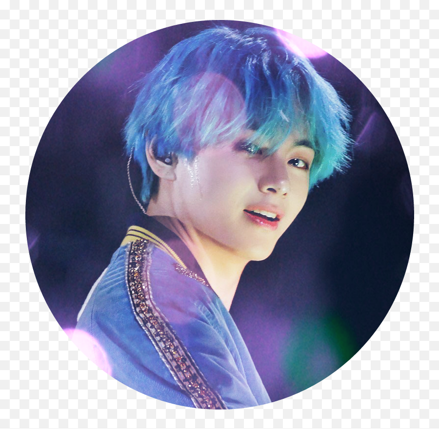 Bts Taehyung Blue Hair - Caizla Bts V Png,Jisoo Icon - free transparent png  images 