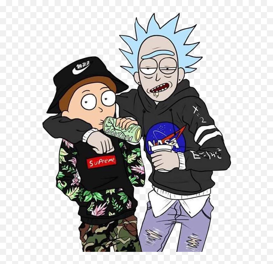 Download Hd Report Abuse - Rick Et Morty Supreme Transparent Rick And Morty Adidas Png,Rick And Morty Png