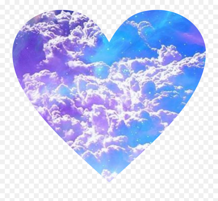 Heart Cloud Png - Blue And Purple Heart,Heart Transparents