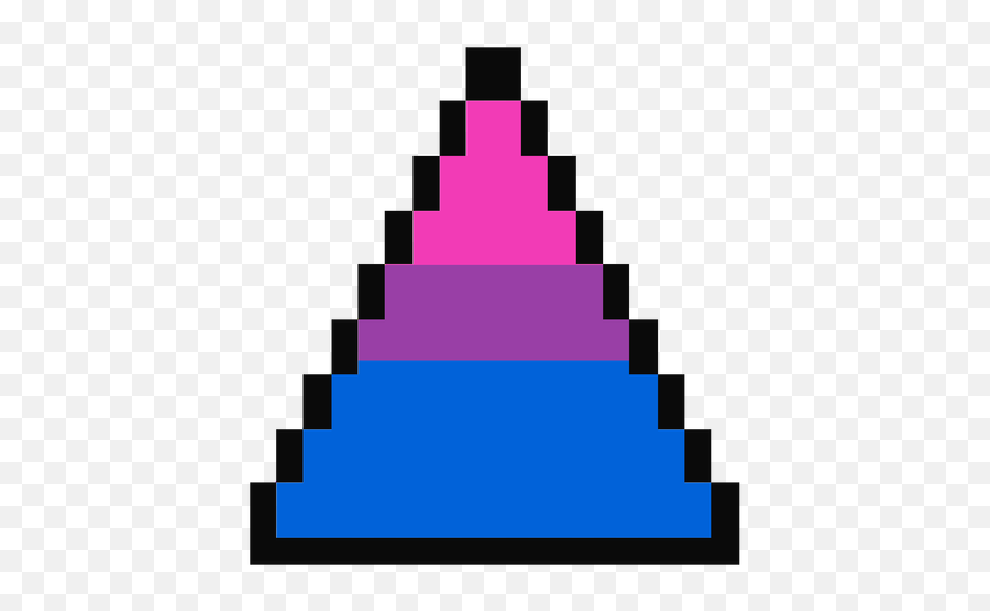 Bisexual Triangle Stripe Pixel Flat - Transparent Png U0026 Svg Cat Pixel Art Walking,Blue Triangle Png