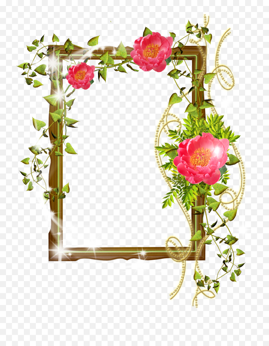 Flower Frame Photoshop Background Png - Photoshop Frame Design Psd,Flower Background Png