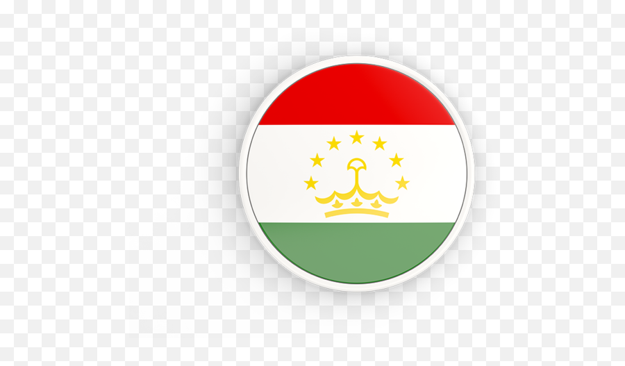 Round Icon With White Frame Illustration Of Flag Tajikistan - Language Png,Framing Icon