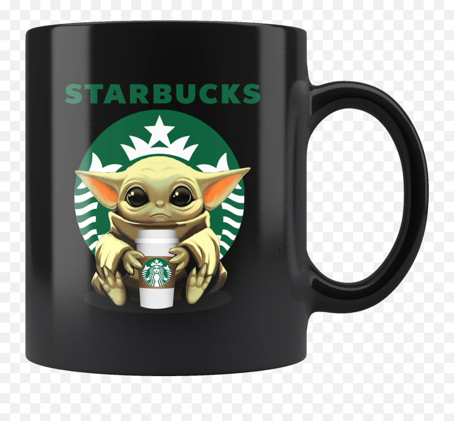 Starbucks Funny Yoda Coffee Mugstarbucks Loverstar Wars Baby Fan Gift Ebay - Baby Yoda Starbucks Shirt Png,Yoda Icon