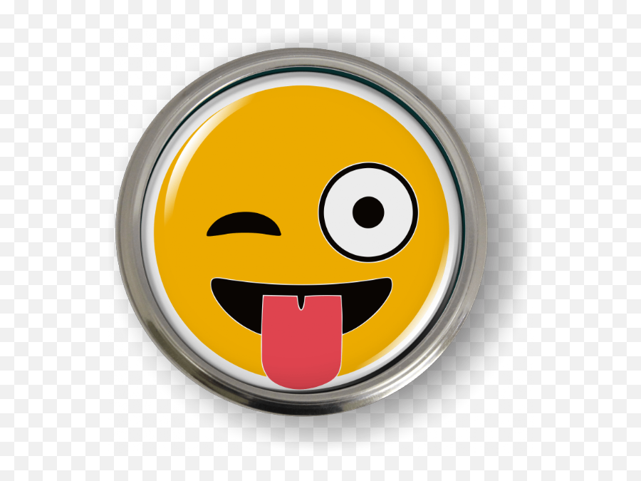 Smiley Face 3d Domed Emblem Png Icon
