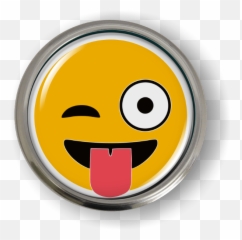 Smiley Face 3d Domed Emblem Png