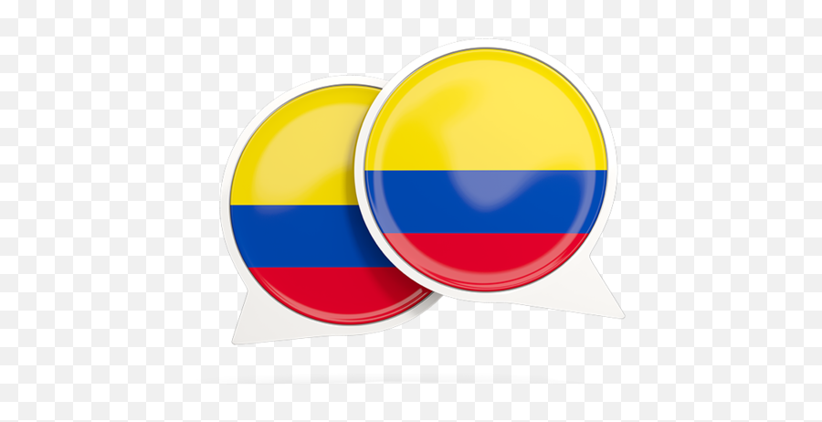 Round Chat Icon Illustration Of Flag Colombia Png