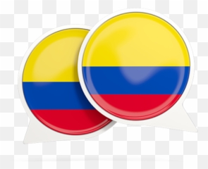 Round Chat Icon Illustration Of Flag Colombia Png