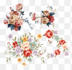Victorian Flowers Png - Vintage Vector