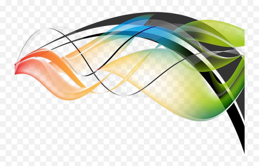 Abstract Border Png - Colorful Abstract Border Design,Abstract Lines Png