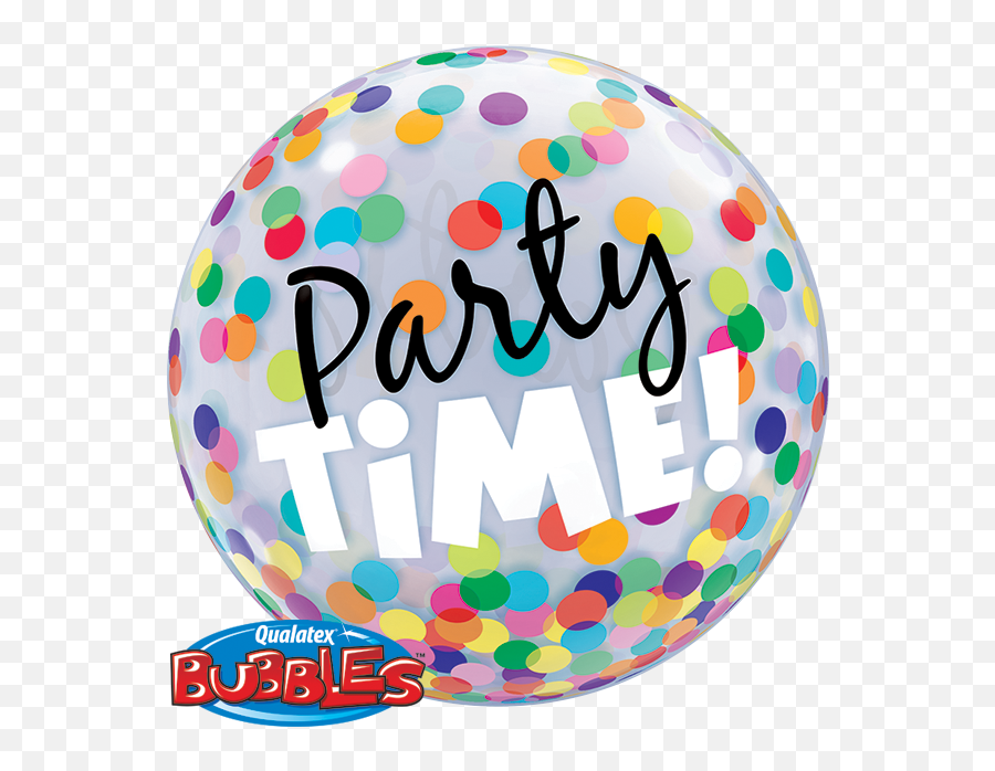 Download Party Time Bubble Balloon - Party Balloons And Transparent Background 30th Balloon Png,Party Confetti Png